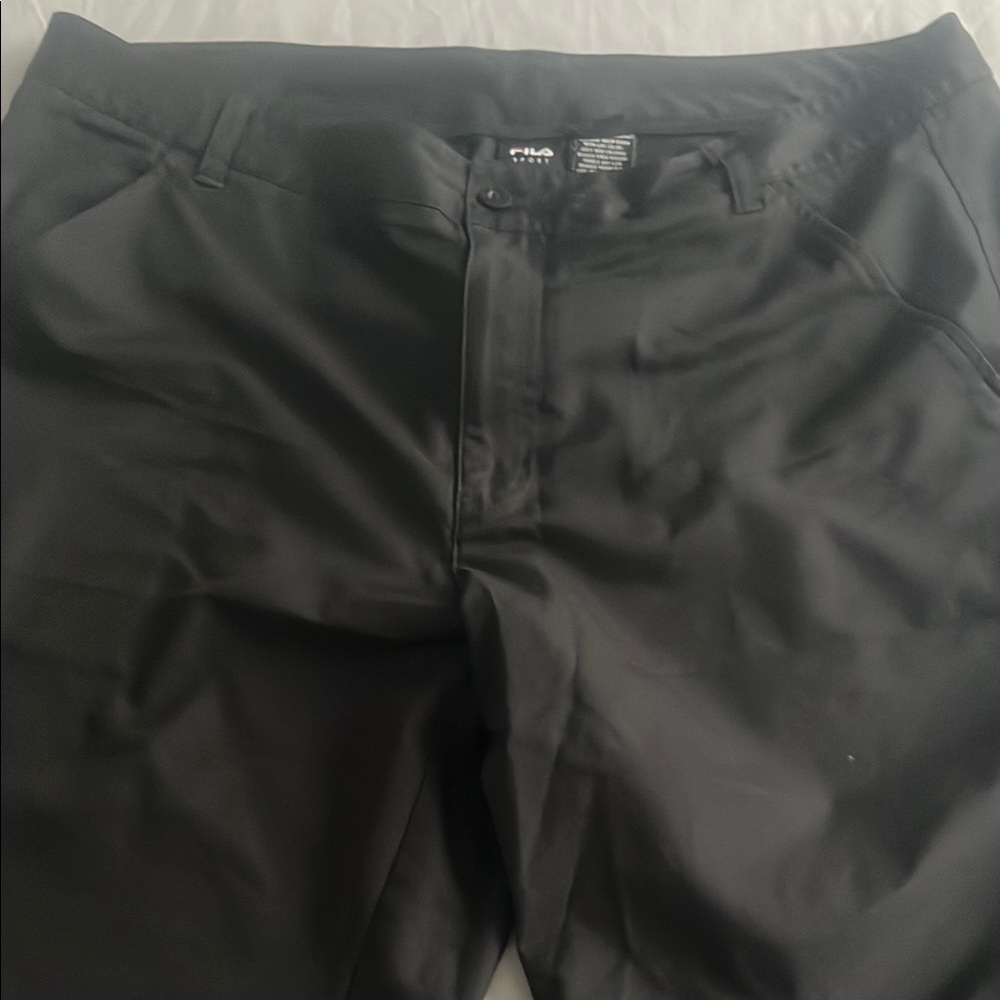 Fila Black Flat Front Men's Shorts